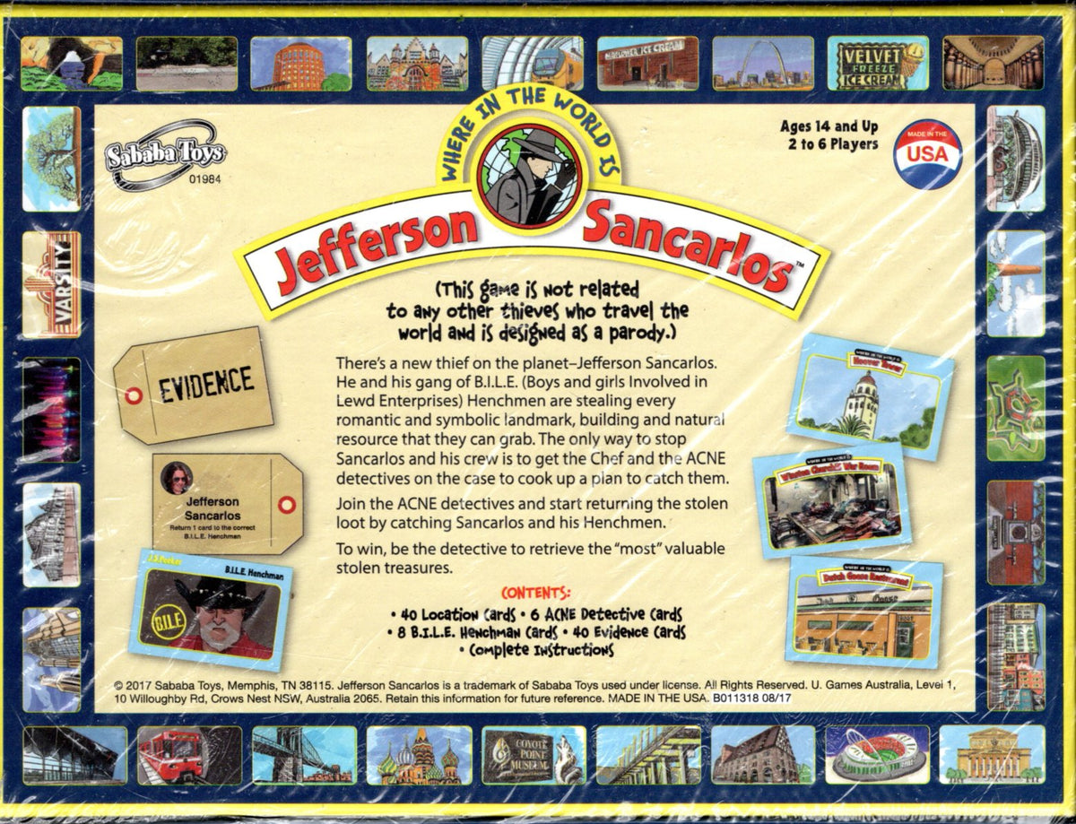 Where in the World Is Jefferson Sancarlos Game Mystery 14 & Up Sababa Toys