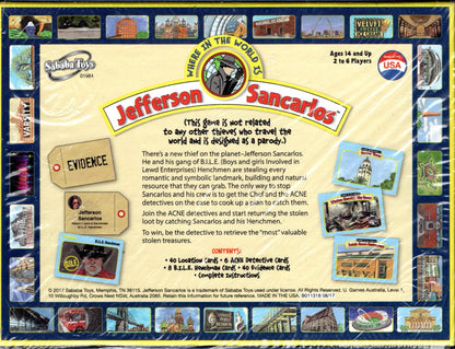 Where in the World Is Jefferson Sancarlos Game Mystery 14 & Up Sababa Toys