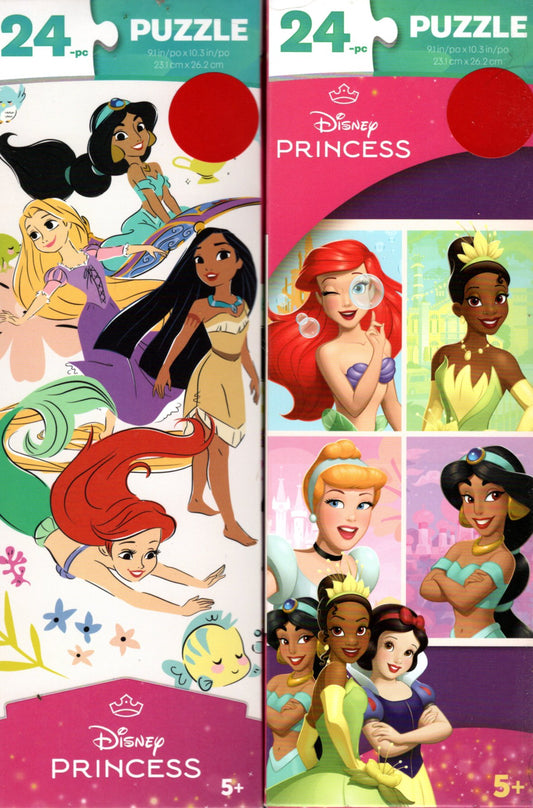 Disney Princess - 24 Piece Tower Jigsaw Puzzle - (Set of 2 Puzzles)