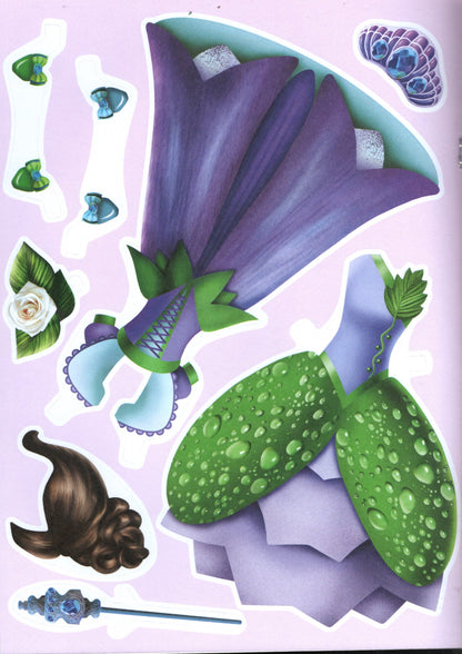 Dress-Up Girls Paper Dolls - Flower Princess - Children Books