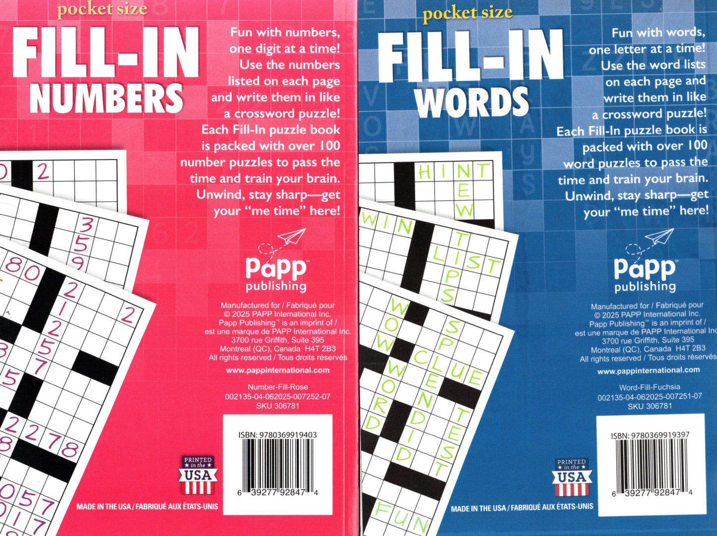 Fill in Numbers & Fill in Words - Sharpen Your Memory, Boost Your Brain (Pocket Size) - Vol.7 - 7