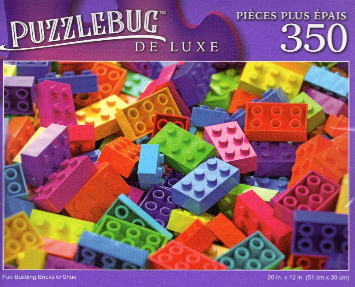 Fun Building Bricks - 350 Pieces Jigsaw Deluxe Puzzle
