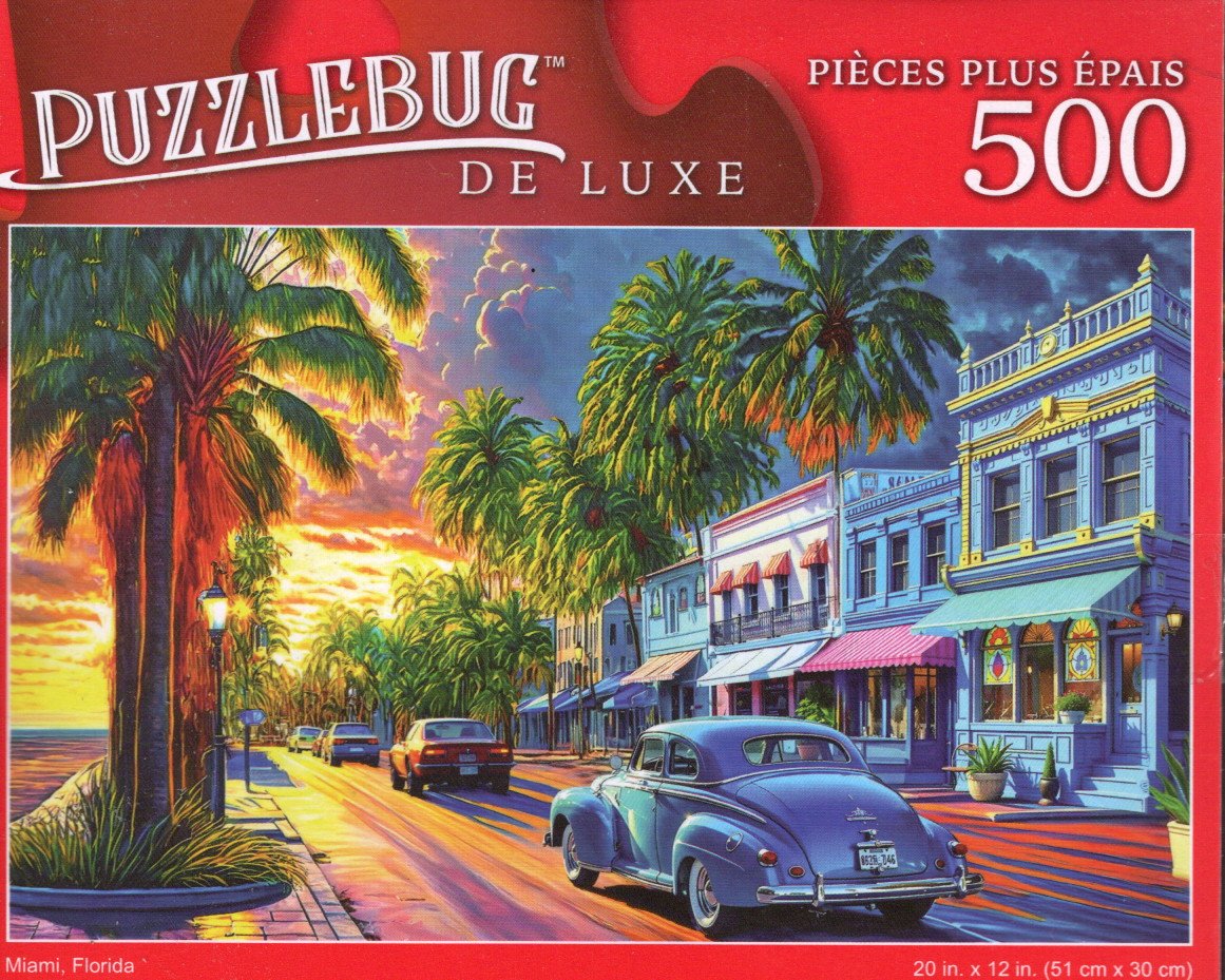 Miami, Florida - 500 Pieces Deluxe Jigsaw Puzzle