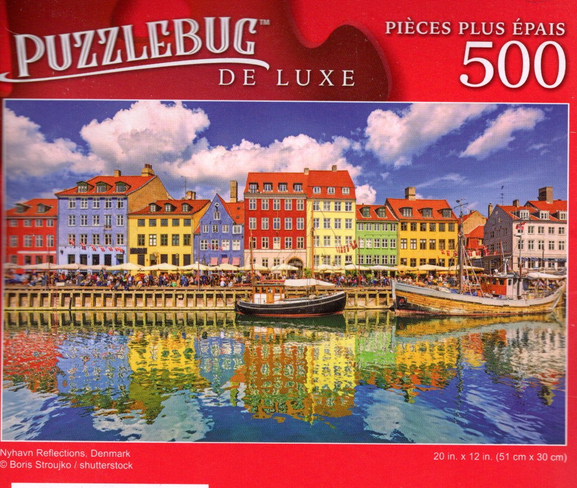 Nuhavn Reflections, Denmark - 500 Pieces Deluxe Jigsaw Puzzle