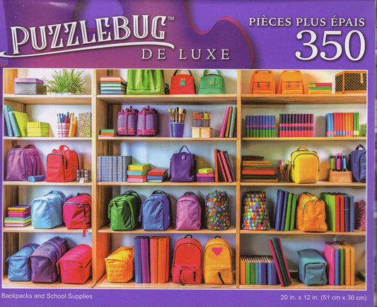 Backpacks and School Supplies - 350 Pieces Jigsaw Deluxe Puzzle