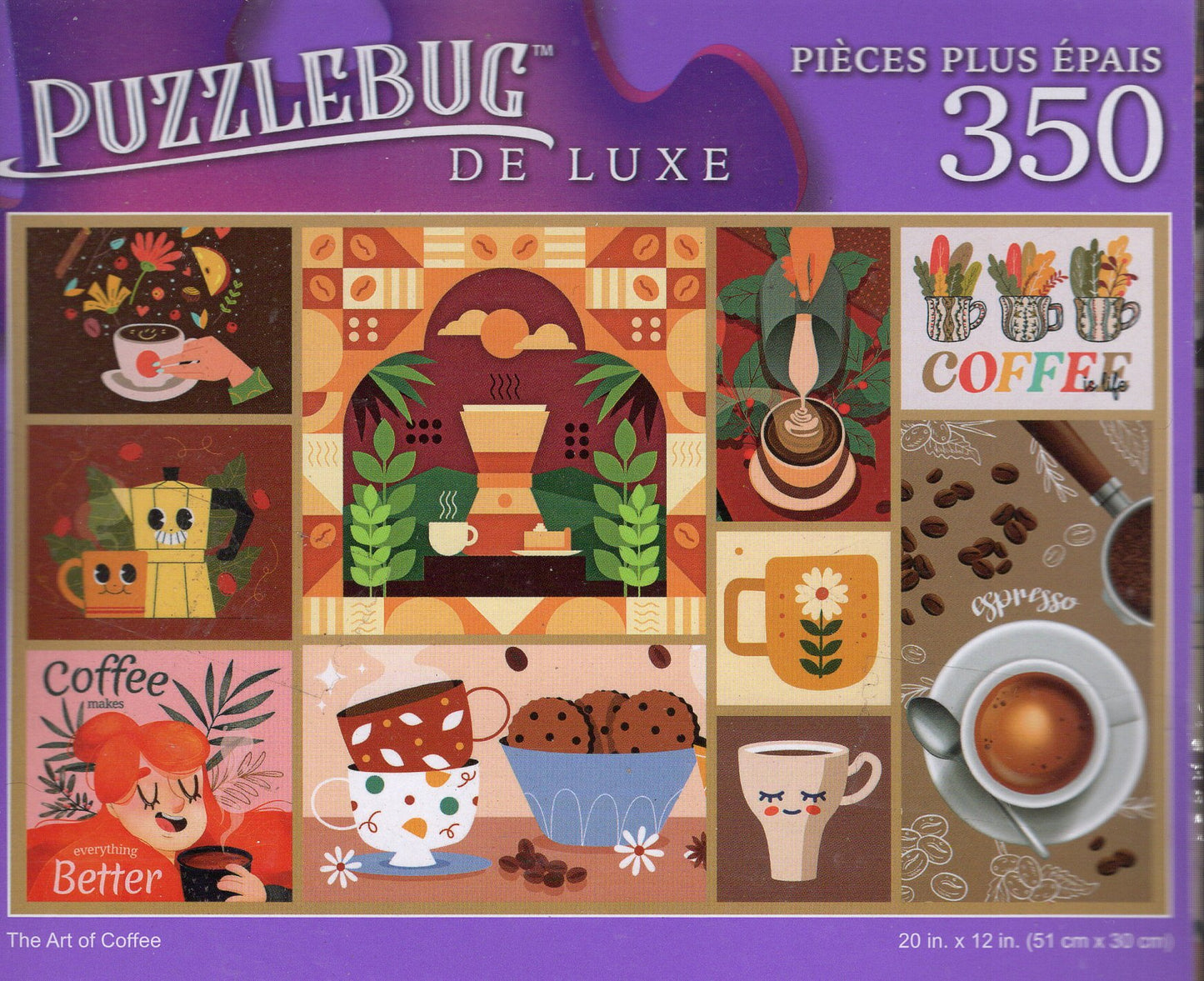 The Art of Coffee - 350 Pieces Jigsaw Deluxe Puzzle