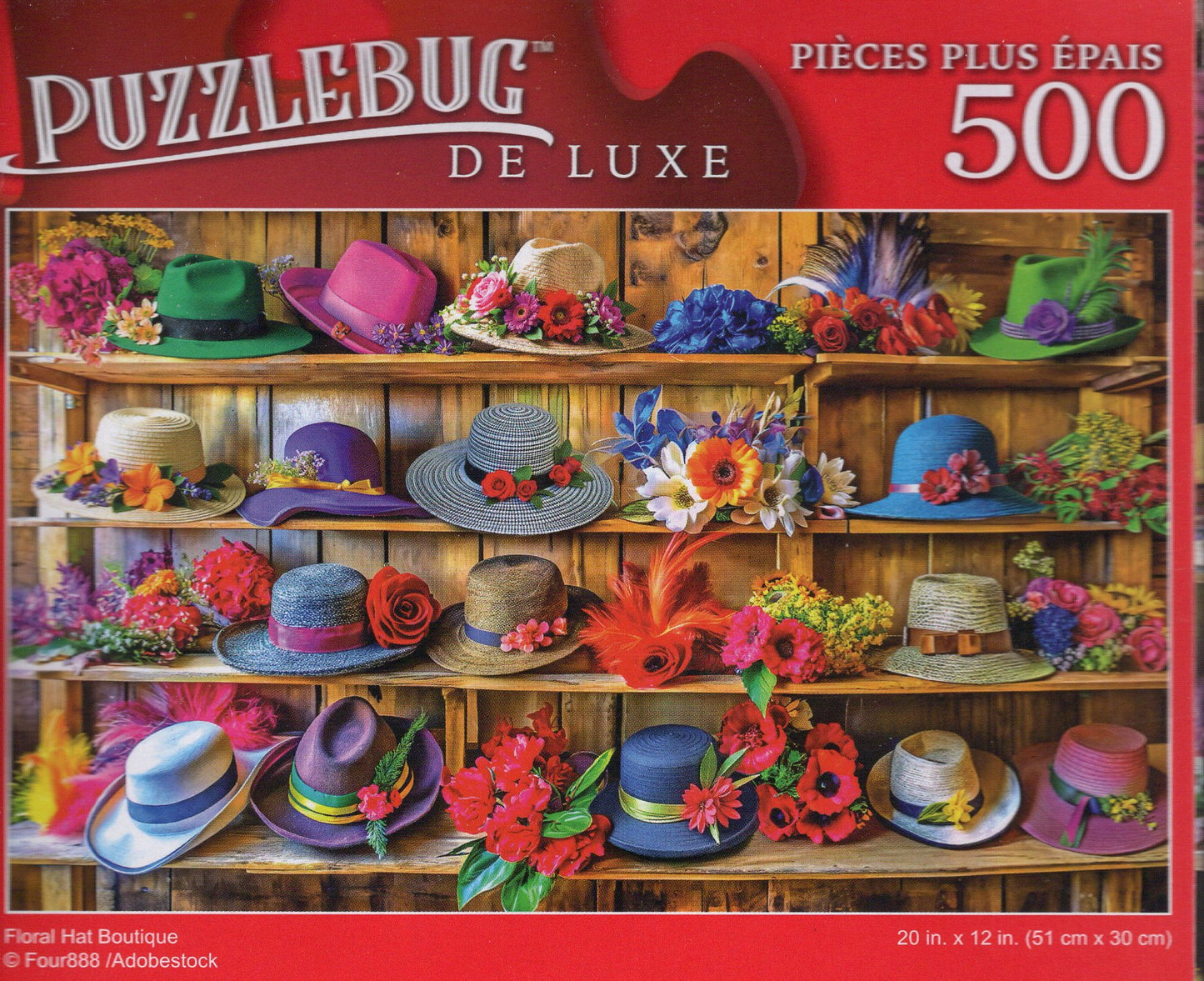 Floral Hat Boutique - 500 Pieces Deluxe Jigsaw Puzzle