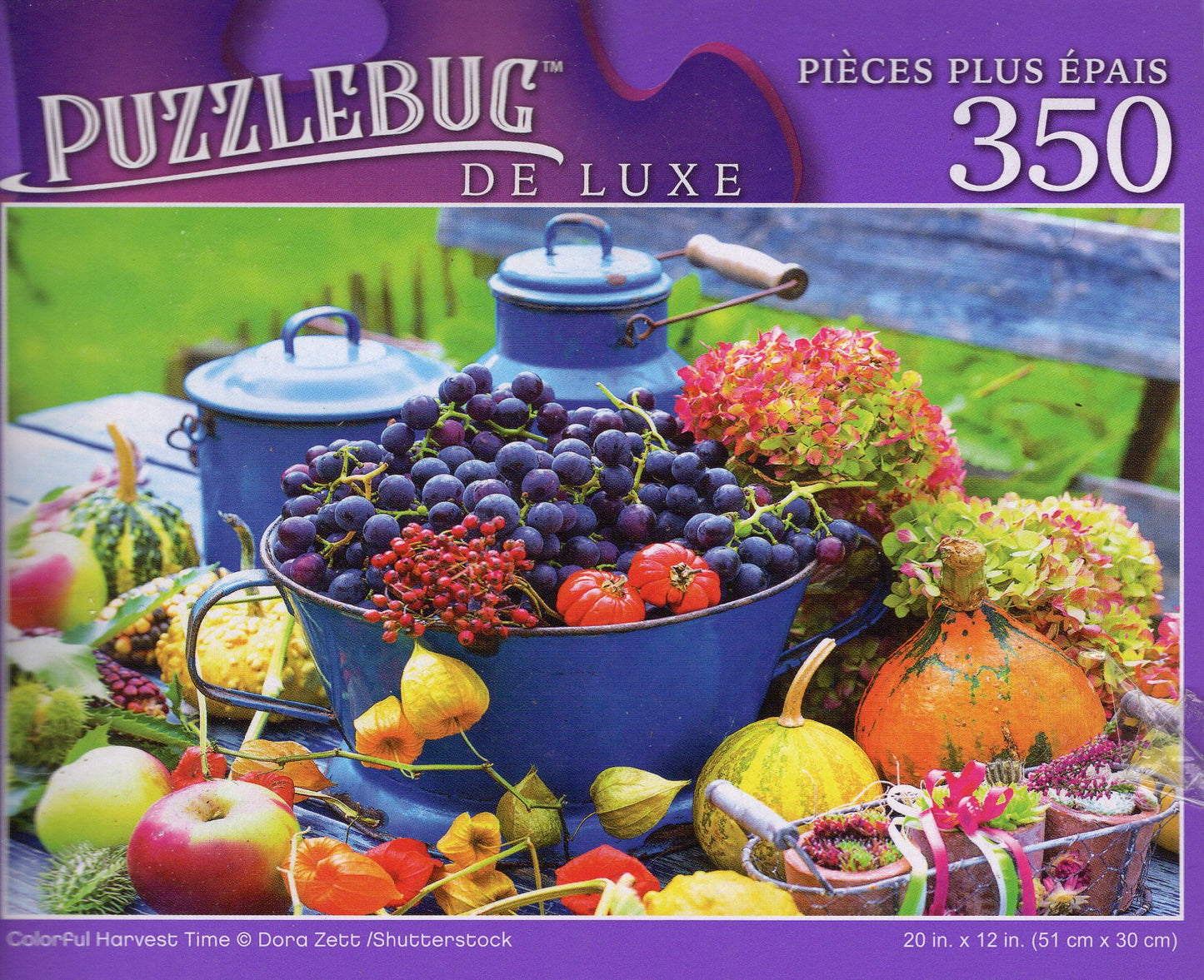 Colorful Harvest Time - 350 Pieces Jigsaw Deluxe Puzzle