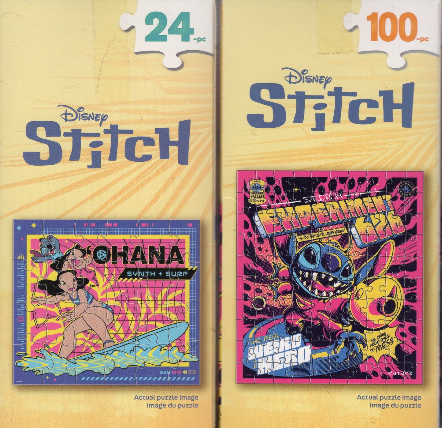 Disney Stitch - 24 + 100 Piece Jigsaw Puzzle (Set of 2)