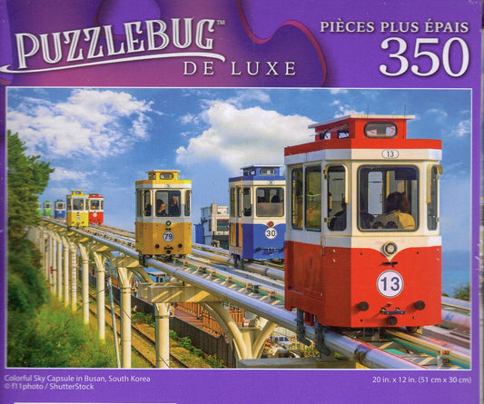 Colorful Sky Capsule in Busan, South Korea - 350 Pieces Jigsaw Deluxe Puzzle
