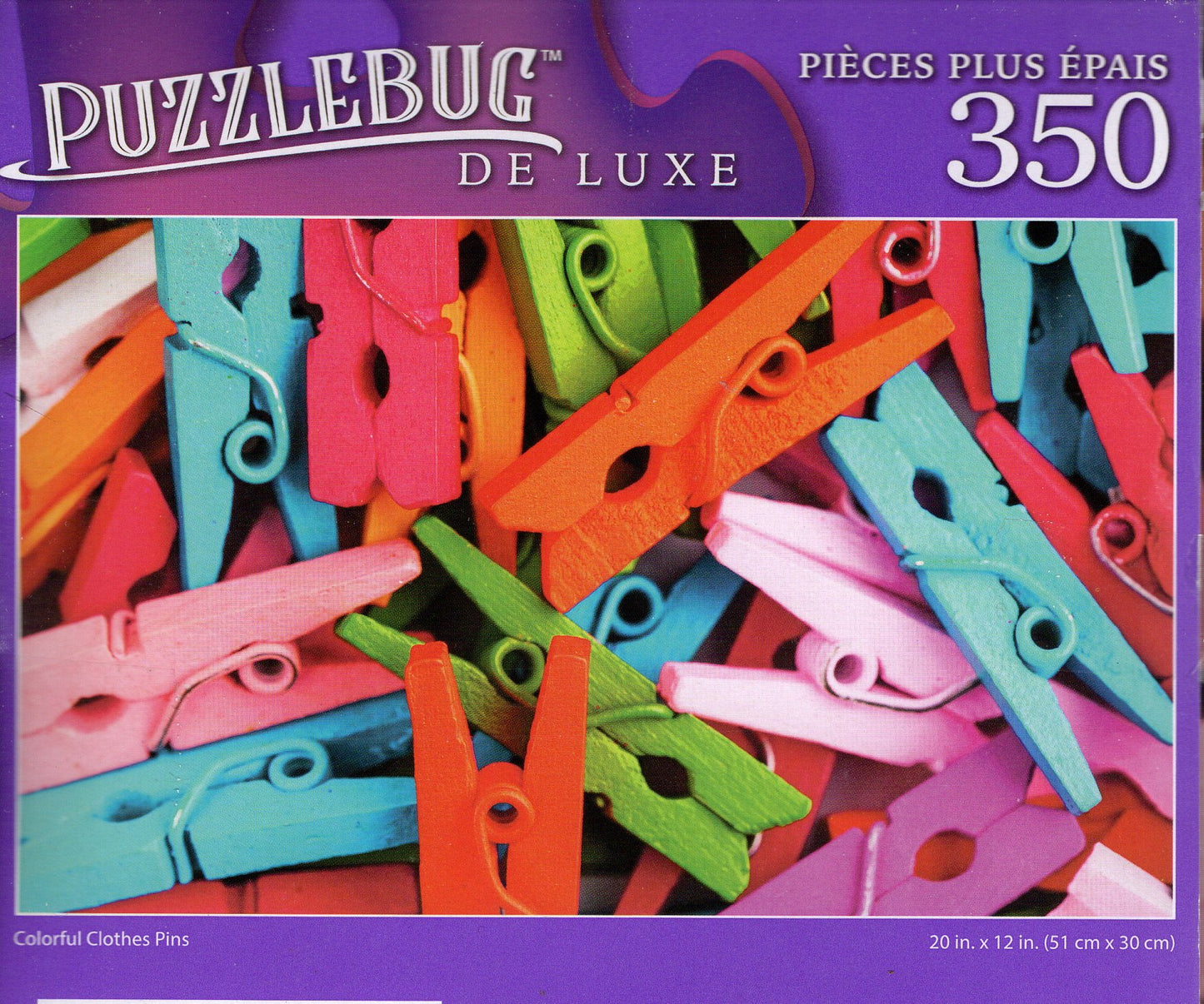 Colorful Clothes Pins - 350 Pieces Jigsaw Deluxe Puzzle