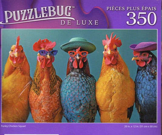 Funky Chicken Squad - 350 Pieces Jigsaw Deluxe Puzzle