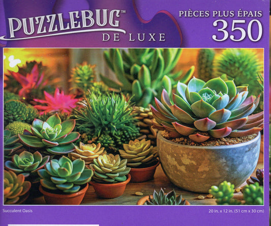 Succulent Oasis - 350 Pieces Jigsaw Deluxe Puzzle