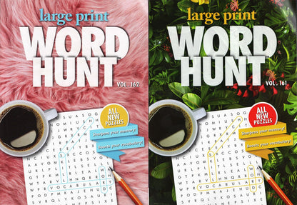 Large Print Word Hunt - All New Puzzles - Vol.161,162