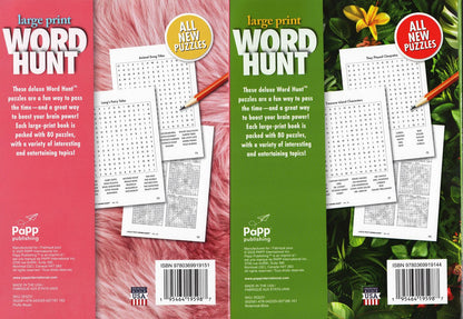Large Print Word Hunt - All New Puzzles - Vol.161,162