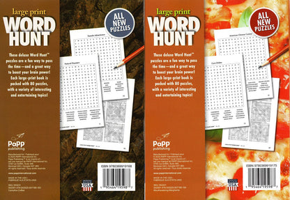 Large Print Word Hunt - All New Puzzles - Vol.163,164