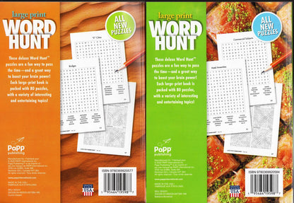 Large Print Word Hunt - All New Puzzles - Vol.165,166