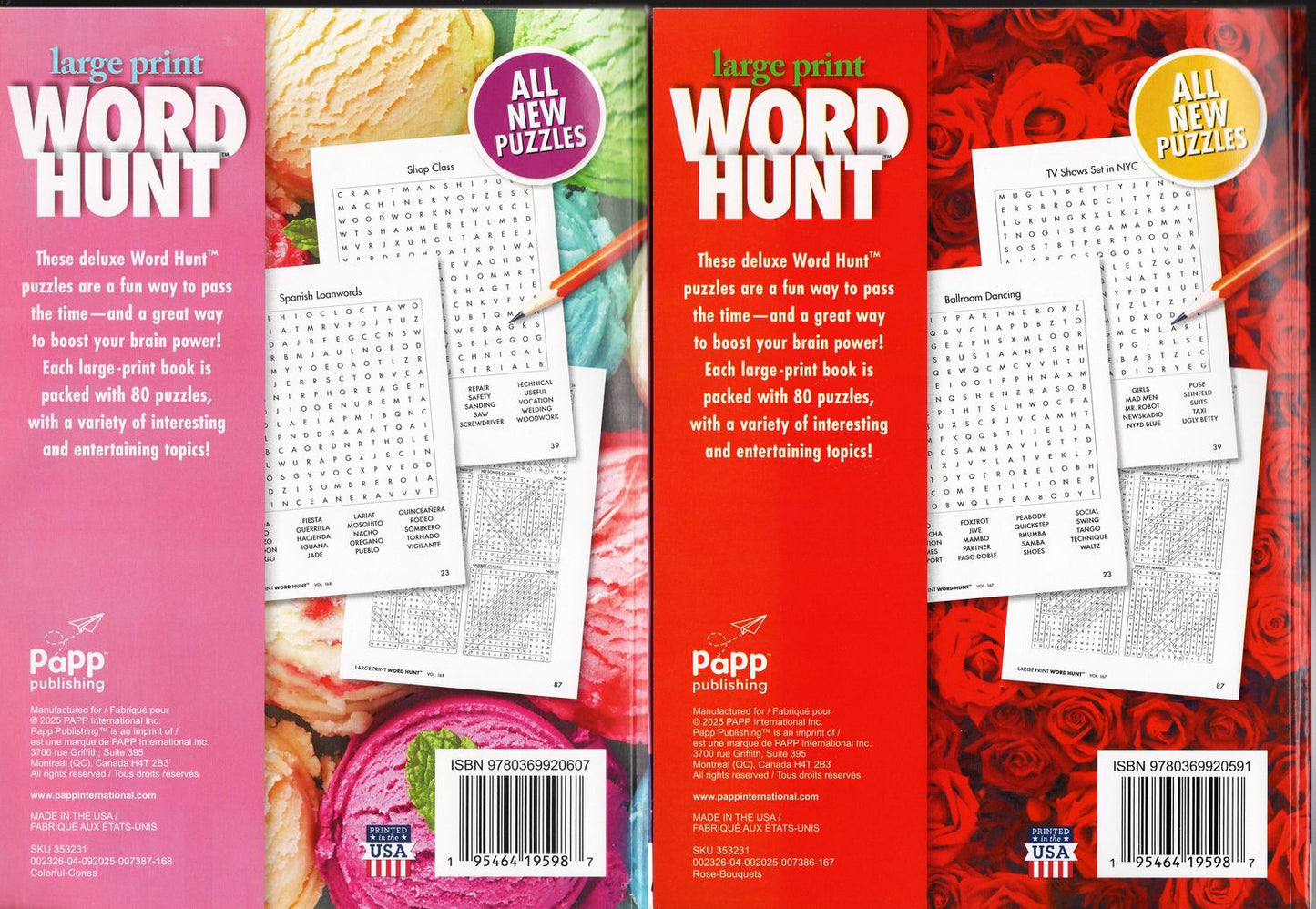 Large Print Word Hunt - All New Puzzles - Vol.167,168