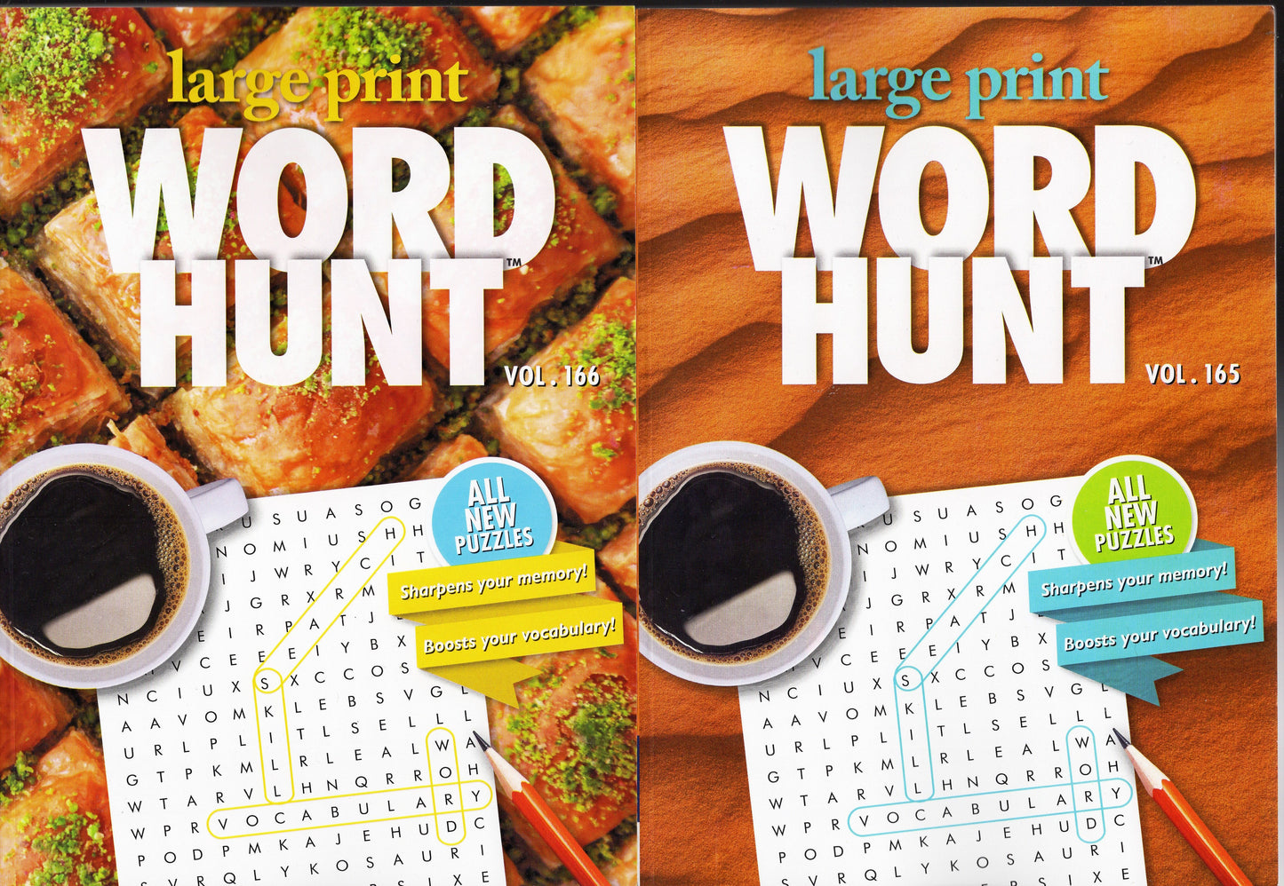 Large Print Word Hunt - All New Puzzles - Vol.165,166