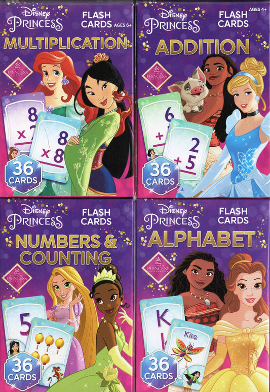 Disney Princess - Multiplication, Addition, Numbers, Alphabet - Cards (Set)