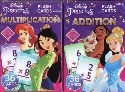 Disney Princess - Multiplication, Addition - Flash Cards (Set of 2)