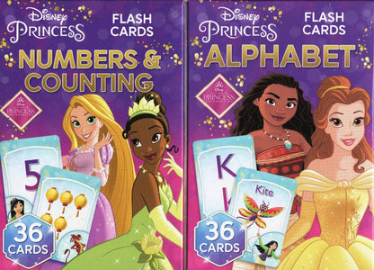 Disney Princess - Numbers, Alphabet - Flash Cards (Set of 2)