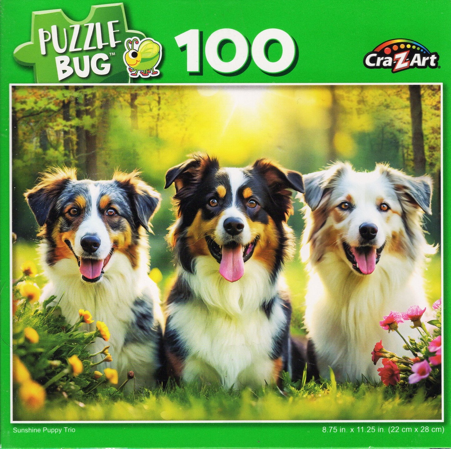 Sunshine Puppy Trio - 100 Piece Jigsaw Puzzle
