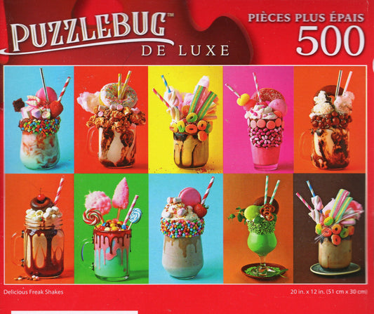 Delicious Freak Shakes - 500 Pieces Deluxe Jigsaw Puzzle