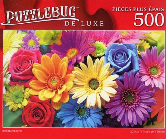 Rainbow Blooms - 500 Pieces Deluxe Jigsaw Puzzle