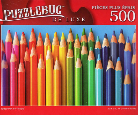 Spectrum Color Pencils - 500 Pieces Deluxe Jigsaw Puzzle