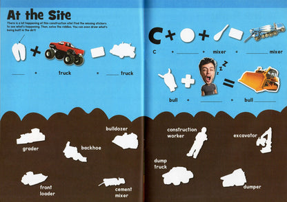 Sticker Activity Book - All Around-House, Things That Go, Words (Set of 3 Books)