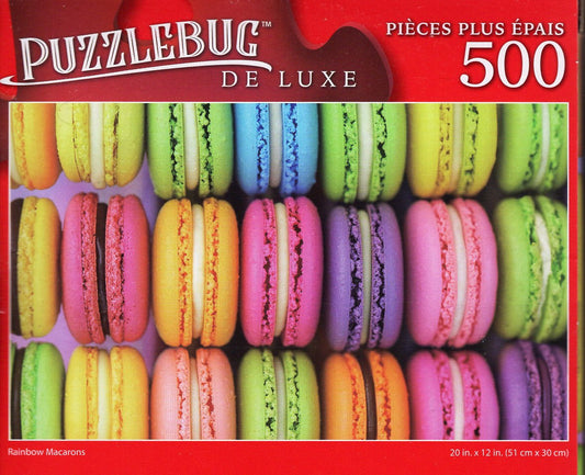 Rainbow Macarons - 500 Pieces Deluxe Jigsaw Puzzle