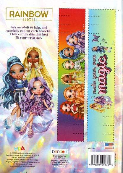 Rainbow Nigh - Jumbo Coloring & Activity Book + Bonus Bracelets on the Back
