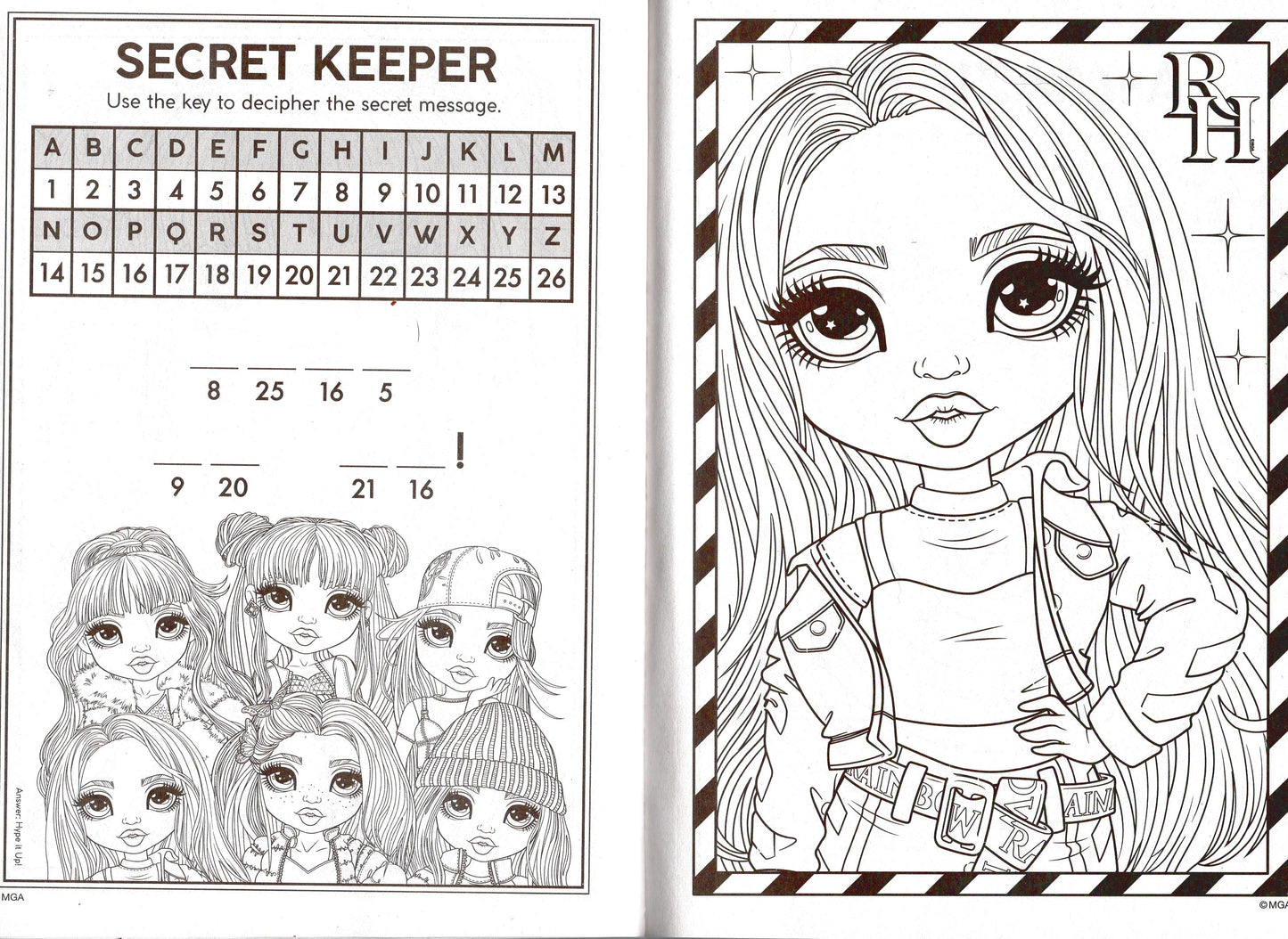Rainbow Nigh - Jumbo Coloring & Activity Book + Bonus Bracelets on the Back