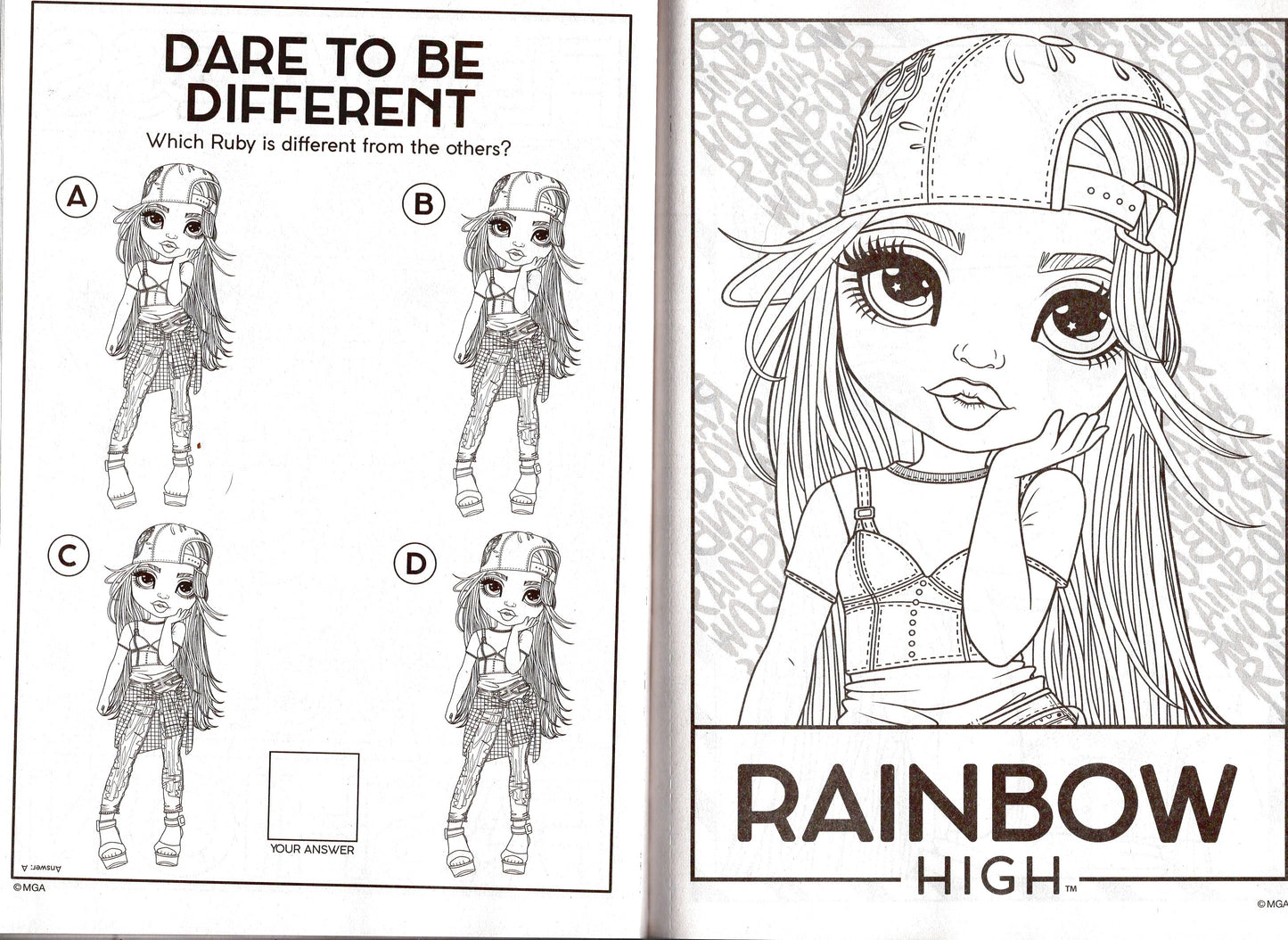 Rainbow Nigh - Jumbo Coloring & Activity Book + Bonus Bracelets on the Back
