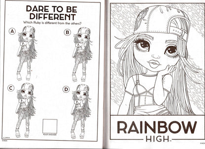 Rainbow Nigh - Jumbo Coloring & Activity Book + Bonus Bracelets on the Back