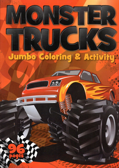 Monster Trucks - Jumbo Coloring & Activity Book