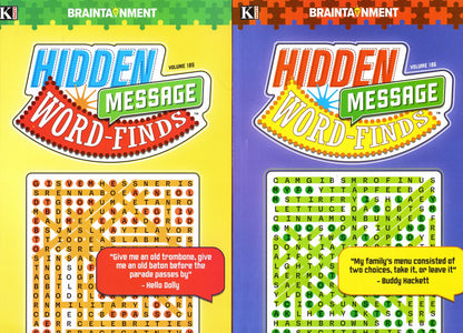 Large Print Hidden Message Word - Finds (All New Puzzles) - Vol.185 - 186