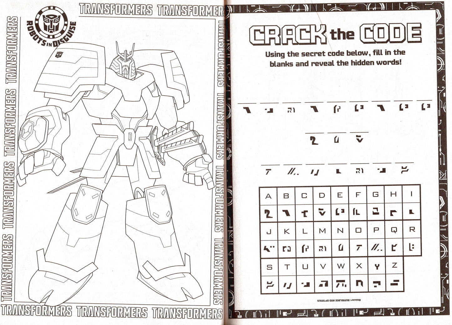 Transformers - Robots in Disguise - Jumbo Coloring & Activity Book