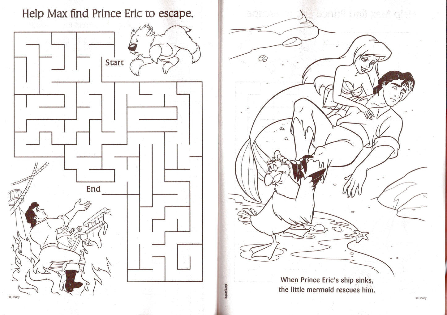 The Little Mermaid Spirit Bright & Cinderella Travel in Style - Coloring Books