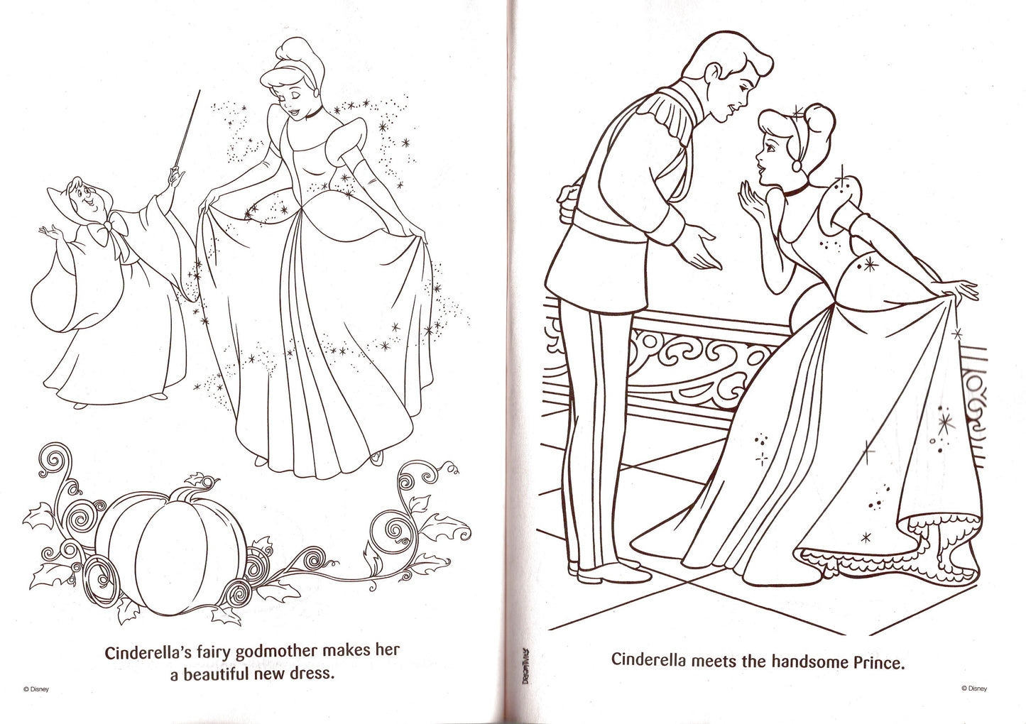 The Little Mermaid Spirit Bright & Cinderella Travel in Style - Coloring Books