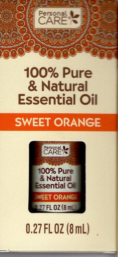 Personal Care 100% Pyre & Natural Essential Oil Sweet Orange 0,27 0z (Set of 2)