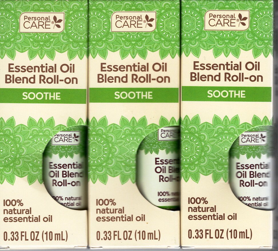 Personal Care Essential Oil Blend Roll-on Soothe 10mL 0.33 fl oz Set of 3 Packs