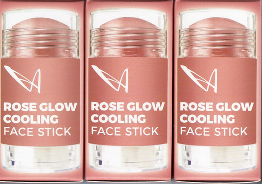 LA Splash Cosmetics Rose Glow Cooling Face Stick (Set of 3 Packs)