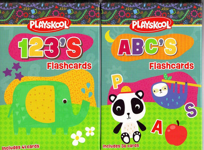 PlaySkool - 123`S & ABC`S - Flash Cards includes 36, 41 cards (Set of 2)