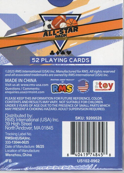 All-Star Pack Sports Themed Sealed Deck of Playing Cards