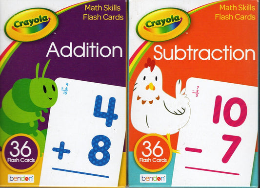 Crayola - Math Skills Flash Cards - Addition & Subtraction - Flash Cards (Set)