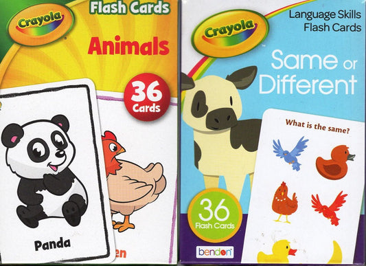Crayola - Language Skills - Animals, Same or Different - Flash Cards