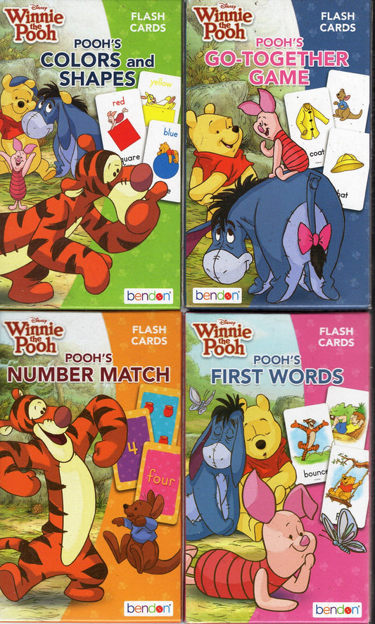 Winnie the Pooh - Learning Educational Flash Cards ( Set of 4 Decks)
