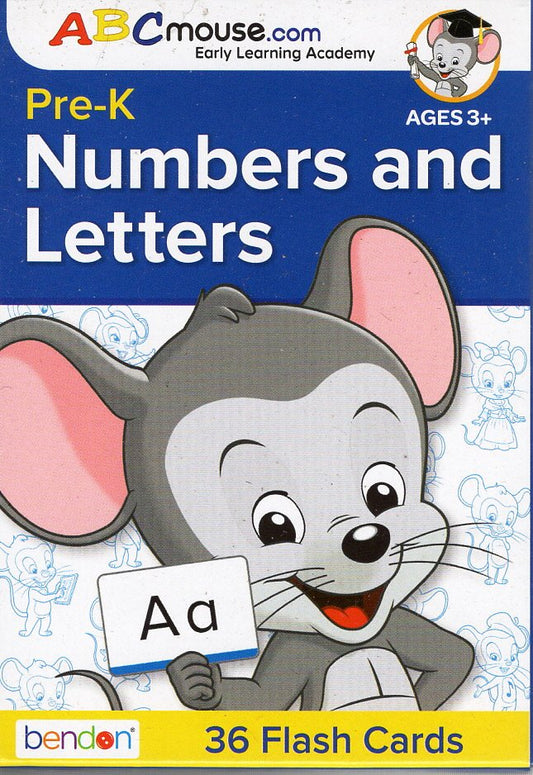 Pre-K -ABC mouse com. - Numbers & letters - 36 Flash Cards